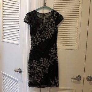 Aidan Mattox Beaded Formal Cocktail Black Dress